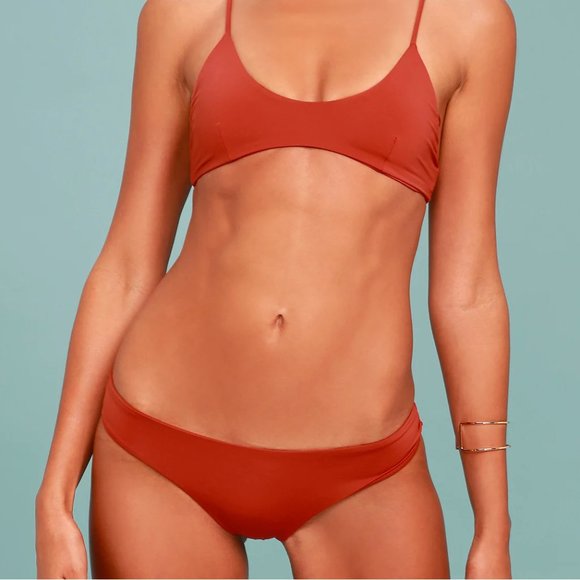 NWT Tavik Ali Minimal Coverage Bikini Bottoms in Rust sz L - Picture 2 of 9